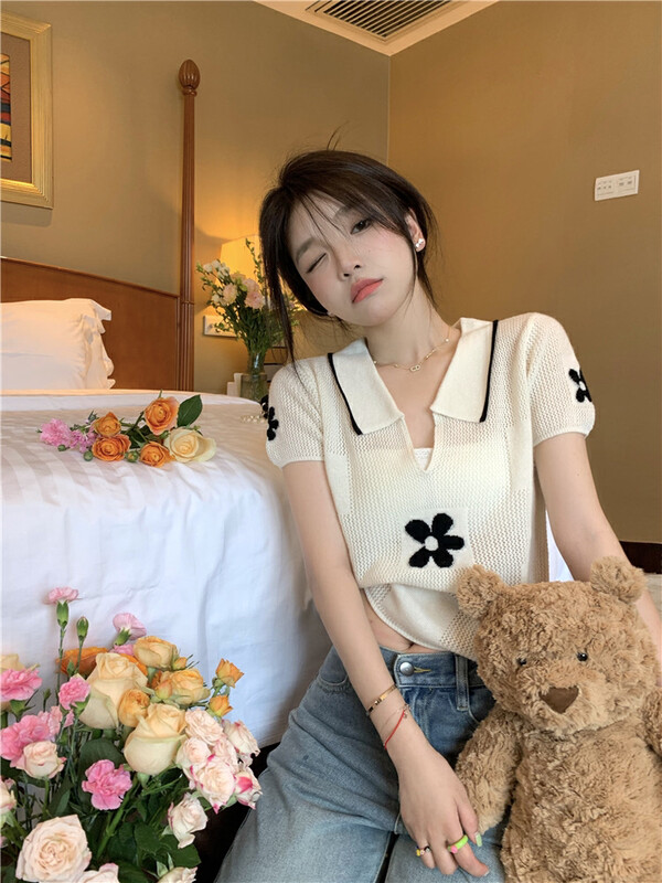 [Feimao (Yimao)] flower fashion temperament sweater ym-7910# LSL