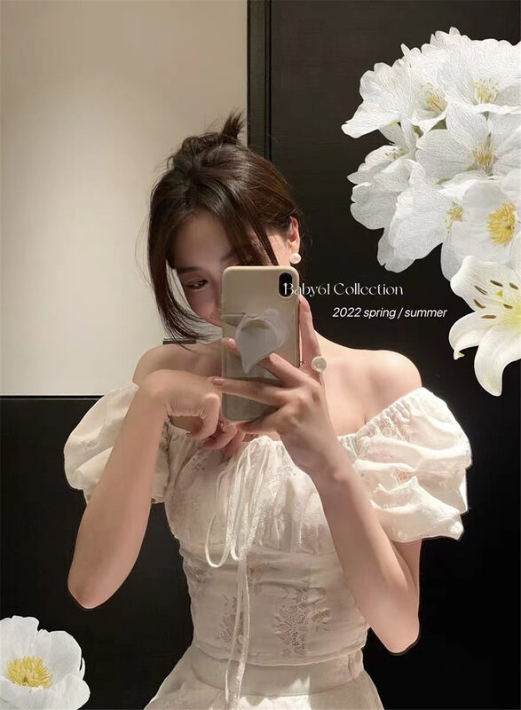 [8lei5 ballet] sweet pure wind lace up slim fitting shirt ys3-868\wpl