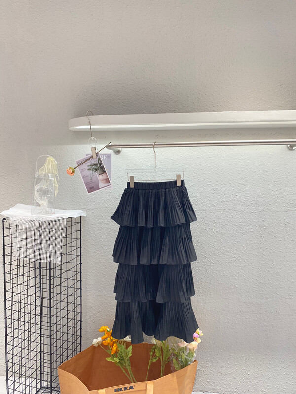 In early summer! [Feimao Philippine cat] elastic waist simple personalized multilayer skirt ym-7546\lsl