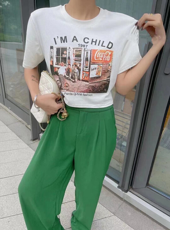 [Fanfan] Korean personalized printed short sleeve T-shirt 236\zxx
