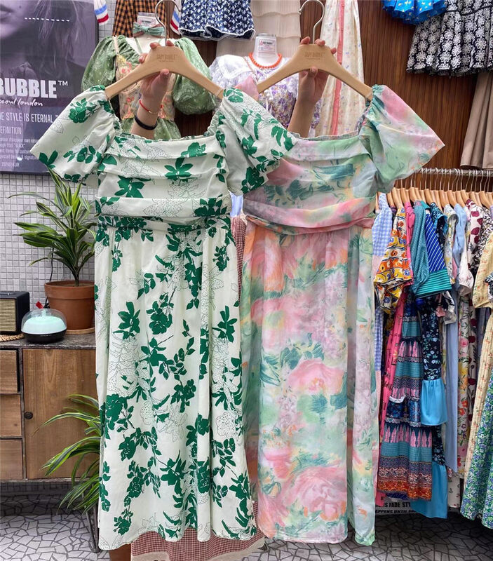 [suzybubble] square neck temperament slim dress 016\wpl