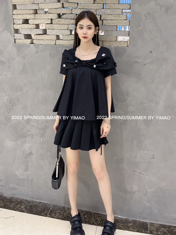 [Feimao (Yimao)] sweet contrast color nail bead loose shirt z-4224\lsl