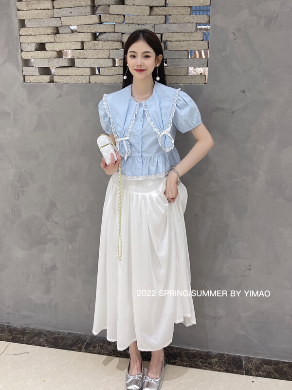 [Feimao (Yimao)] versatile fashion bowknot design blouse ym-8152# LSL
