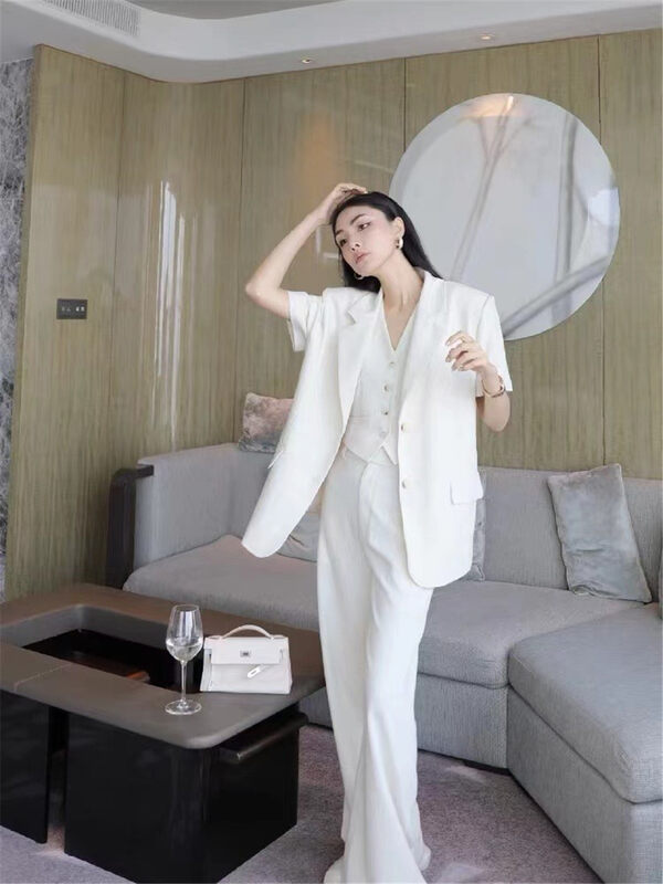 [yhpi] temperament breasted short sleeve suit 2769\jj