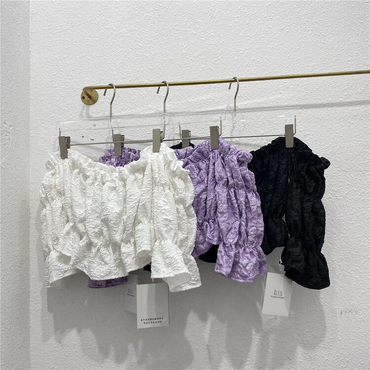 In early summer! [8lei5 ballet] sweet off shoulder bubble sleeve blouse 919# WPL