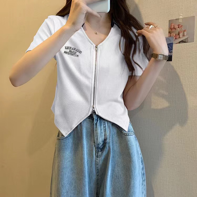 [Fanfan] Korean casual versatile short sleeved T-shirt 253# zxx