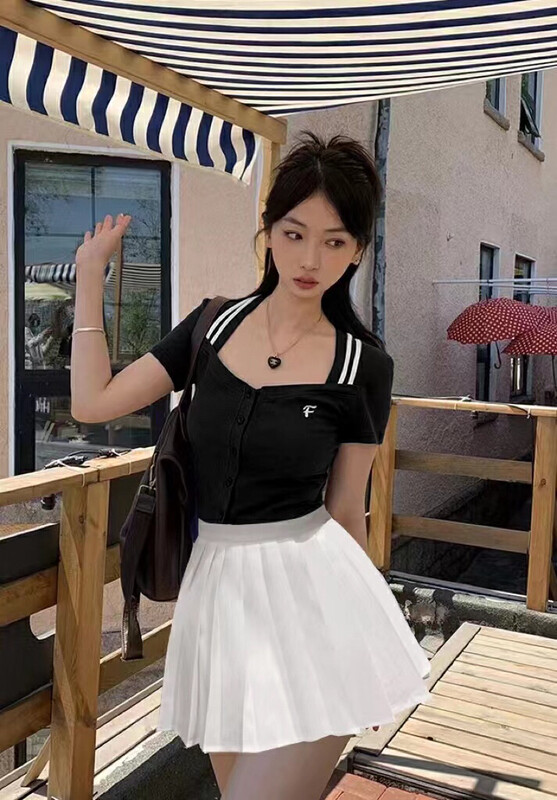 [Hello Miss] embroidery fashion temperament small shirt 6339# PCZ
