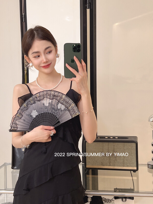 Original price 84.60! [Feimao (Yimao)] simple casual suspender dress ym-7934\lsl