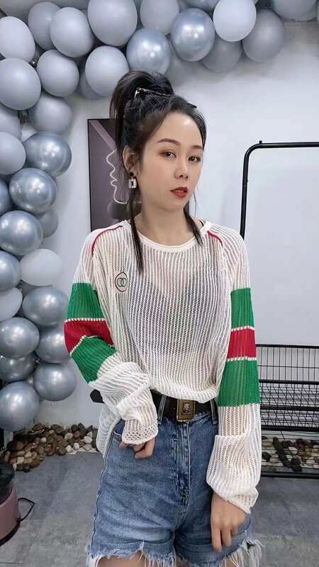 [Dani] color blocking versatile loose knit 3252 \gyj