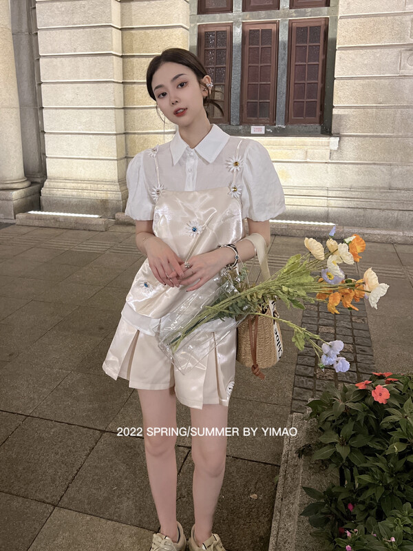 [Feimao (Yimao)] Korean casual fresh simple shirt ym-7822\lsl