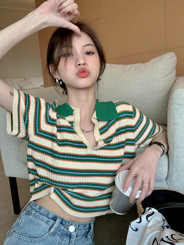 [Feimao (Yimao)] Korean Stripe Polo ym-7661\lsl