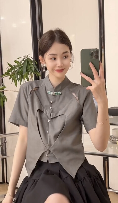 [Feimao (Yimao)] design sense Korean love shirt ym-7946\lsl
