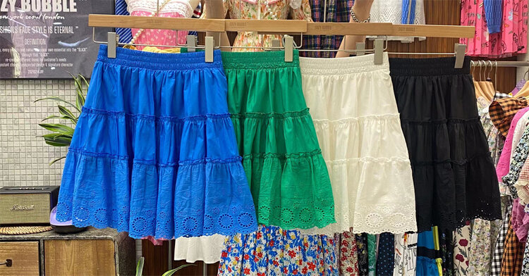 [suzybubble] elastic waist retro short skirt A-line skirt 8961\wpl