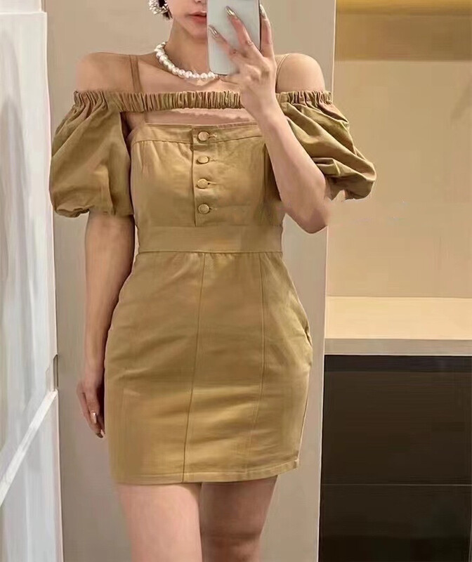 [Fanfan] design sense fashion blouse + spice girl high waist dress set 0109# zxx