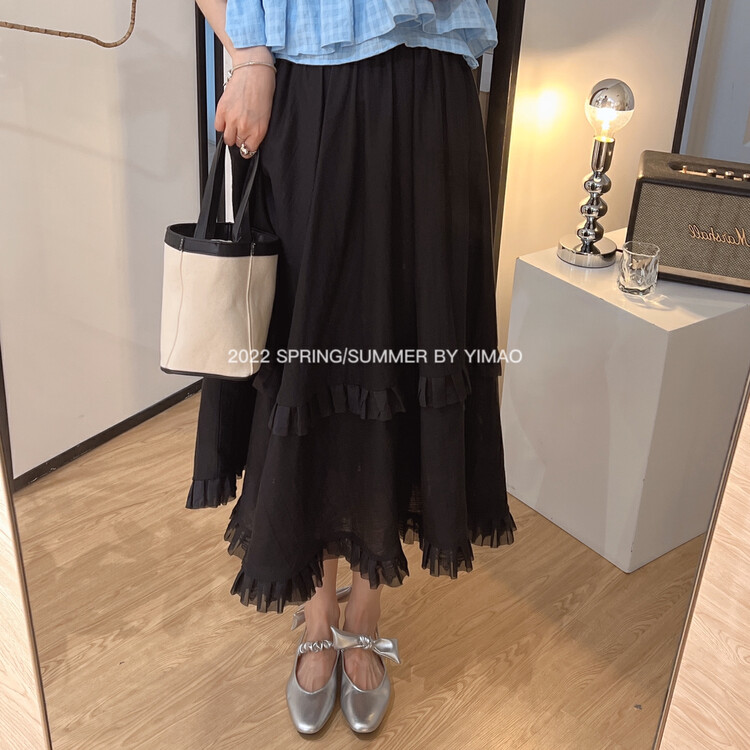 [Feimao (Yimao)] Korean loose elastic waist skirt ym-7893# LSL