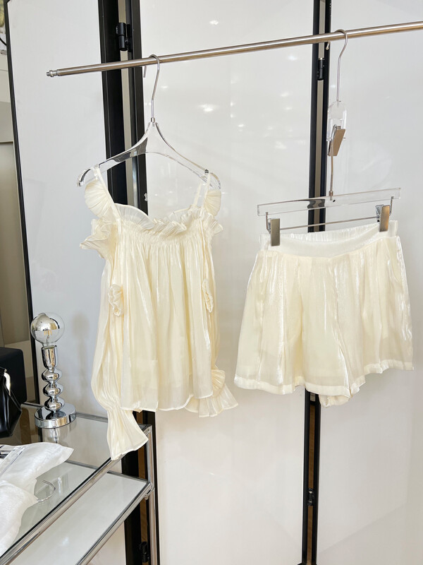 [Feimao (Yimao)] simple versatile Vest + elastic waist casual Shorts Set z-4114\lsl