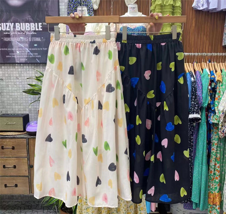 [suzybubble] peach heart cute fashion versatile skirt ys2-505\wpl