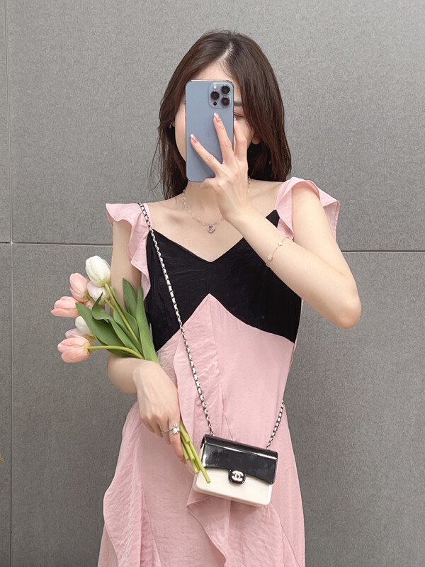 [Feimao (Yimao)] color blocking fashion temperament dress ym-4226# LSL