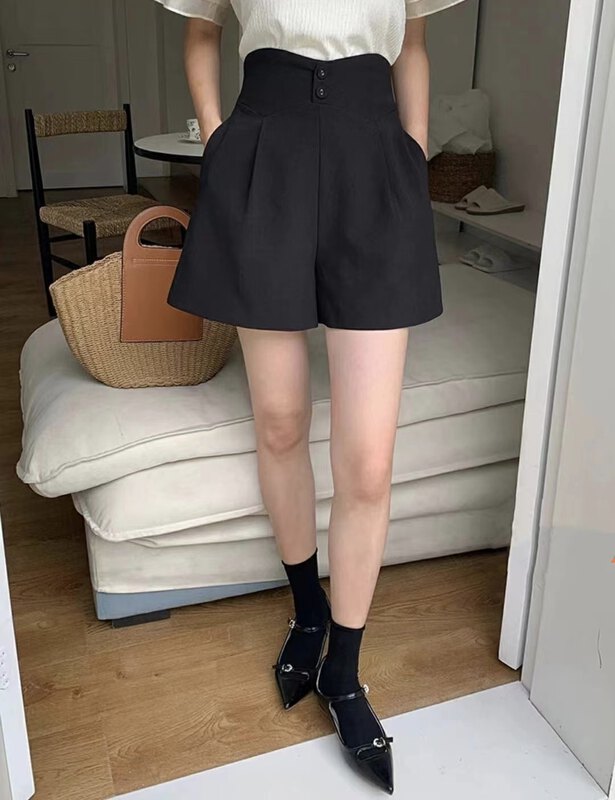 [Focus] high waist commuter versatile fashion casual shorts 8060# HBx