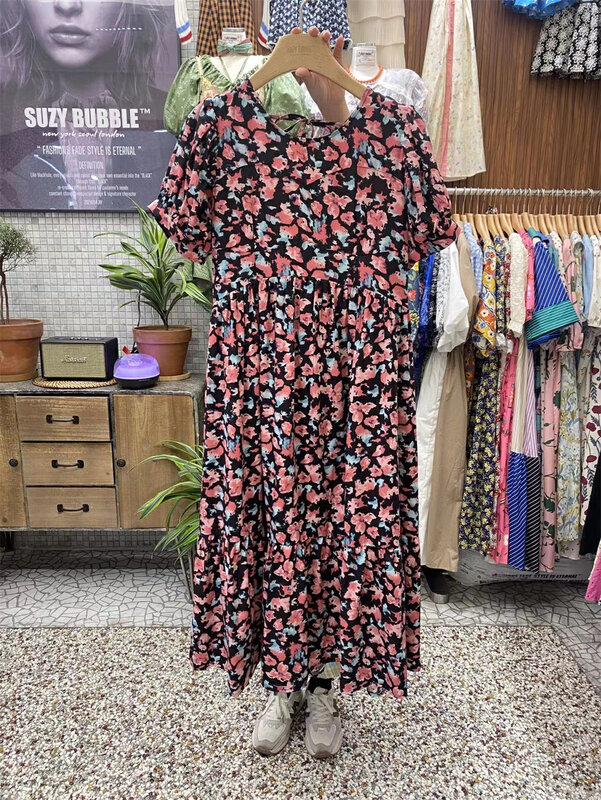 Original price 123.95! [suzybubble] idyllic romantic small floral round neck loose dress 774\wpl