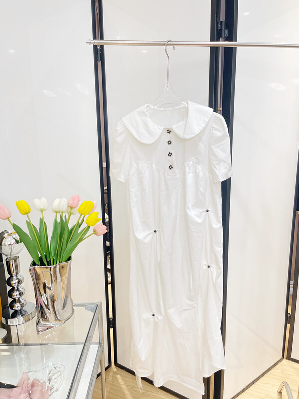 [Feimao (Yimao)] Korean loose baby neck bubble sleeve dress ym-4069\lsl