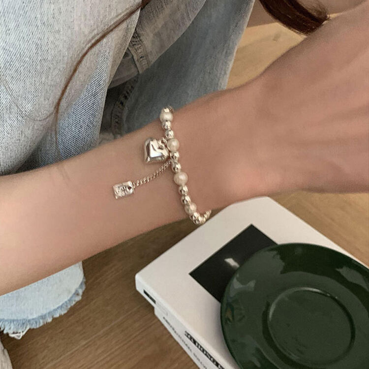 [inside] niche love tassel Pearl Bracelet s3335\zxl
