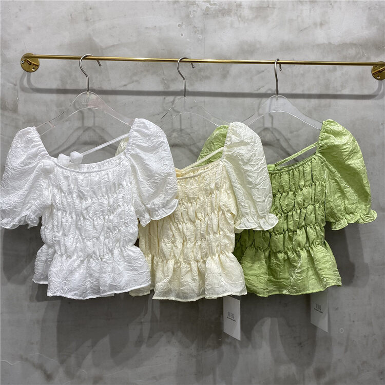[8lei5 ballet] aging square collar small fresh shirt ys2-833\wpl