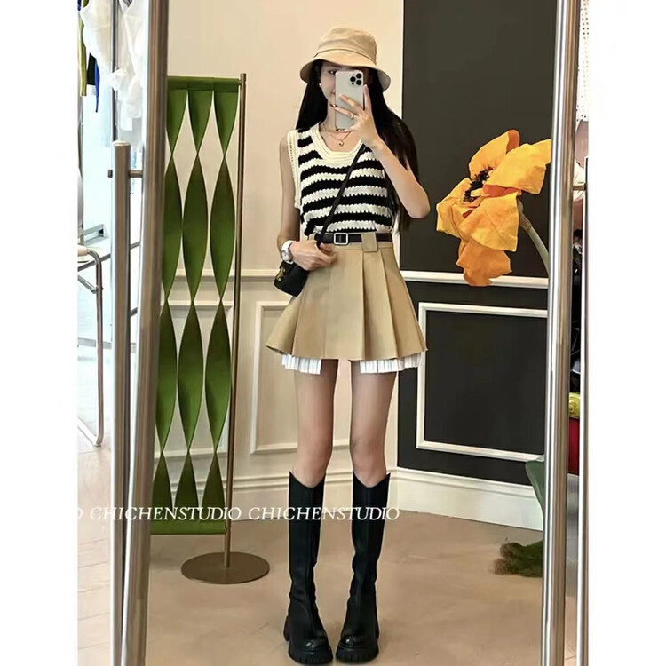 [I do do] Korean style slim skirt (with belt) 6075-1# JJ