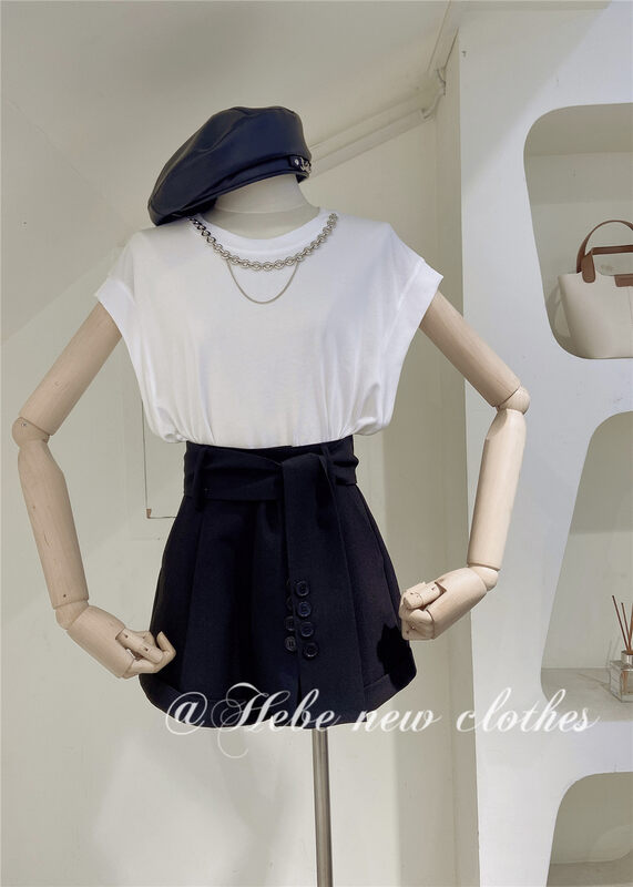 [Hebe] Feifei sleeve fashion niche short sleeve T-shirt 9118# XYJ