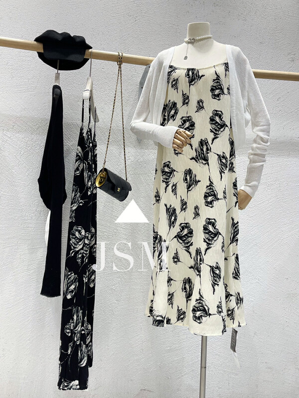 [JSM] elegant pastoral small floral suspender dress 9972 \lsl