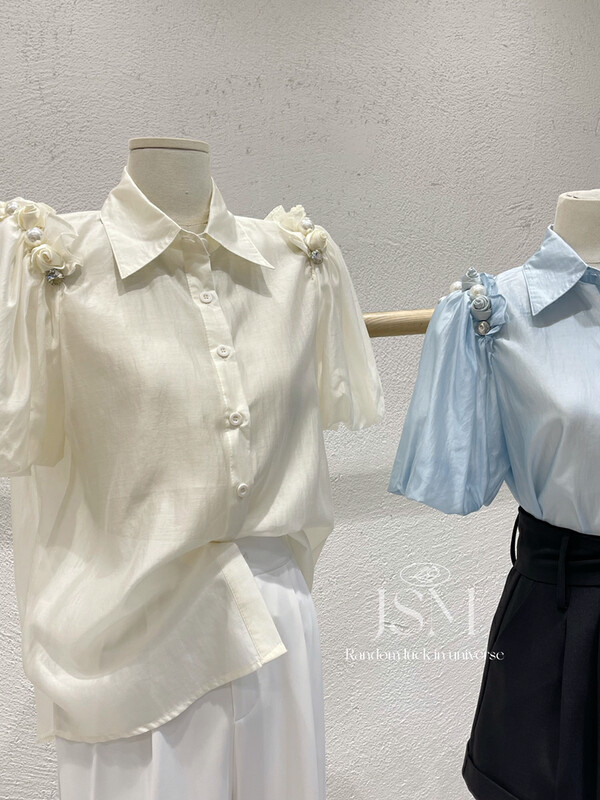 [JSM] fashion heavy industry flower shirt 9939# LSL