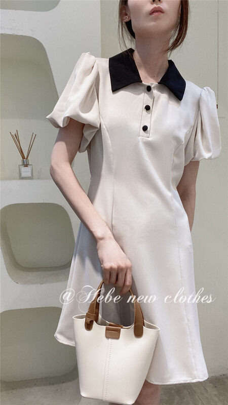 [Hebe] flower bud temperament thin dress 9660# XYJ