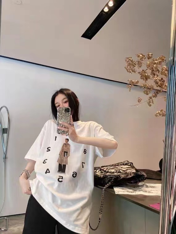 [natur] Korean printed loose short sleeve T-shirt 221216\gyj