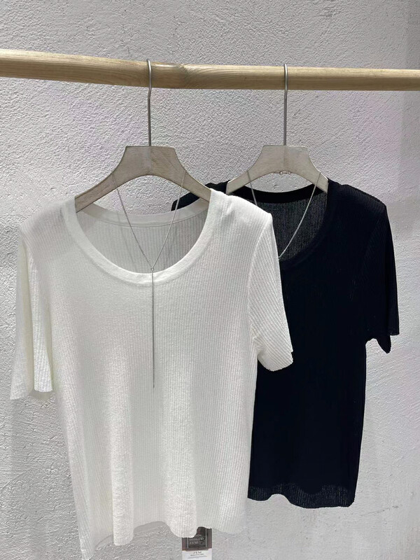 [JSM] Korean version simple pure color sweater (with necklace) 9981# LSL