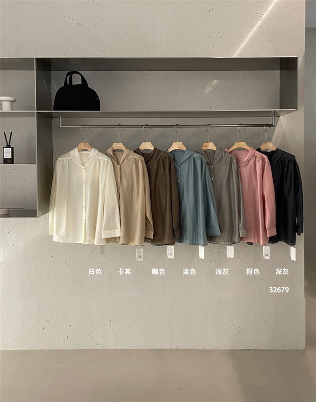 Tencel fabric, summer sunscreen [clear space] simple solid color loose hooded sunscreen shirt 32679 \cqw