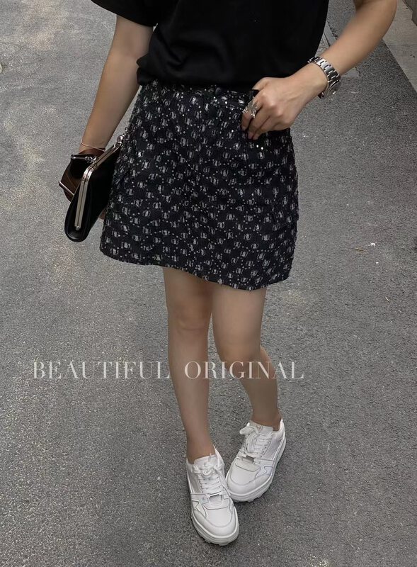 [B-O] design sense retro slim skirt pants 87389# XYJ