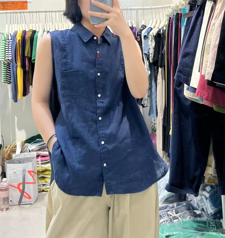 [jito jtengc] sleeveless simple Korean shirt jx2059 \lsl