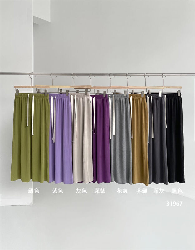 [clean space] copper ammonia silk hanging feeling simple and fashionable loose skirt 31967# CLS