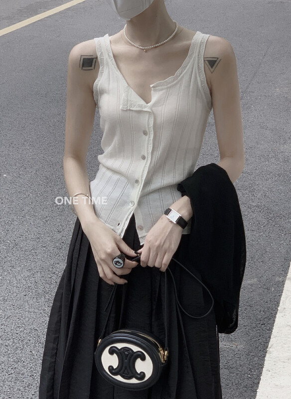 Original price 85.72! [is here] Korean single breasted simple vest / suspender 29180# jhy