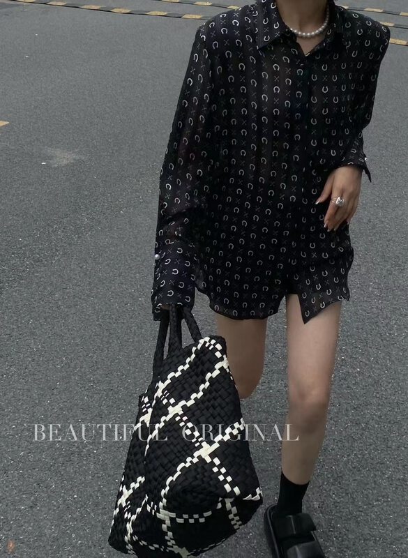 [B-O] long sleeve letter breasted sunscreen shirt 67080# XYJ