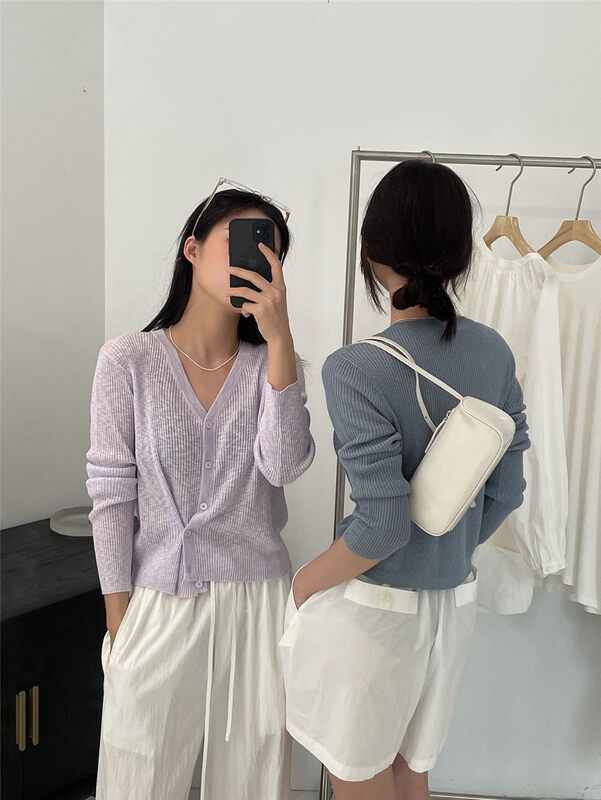 Original price 89.11! [clean space] long sleeve button up Flower knitted cardigan 31588 \cls