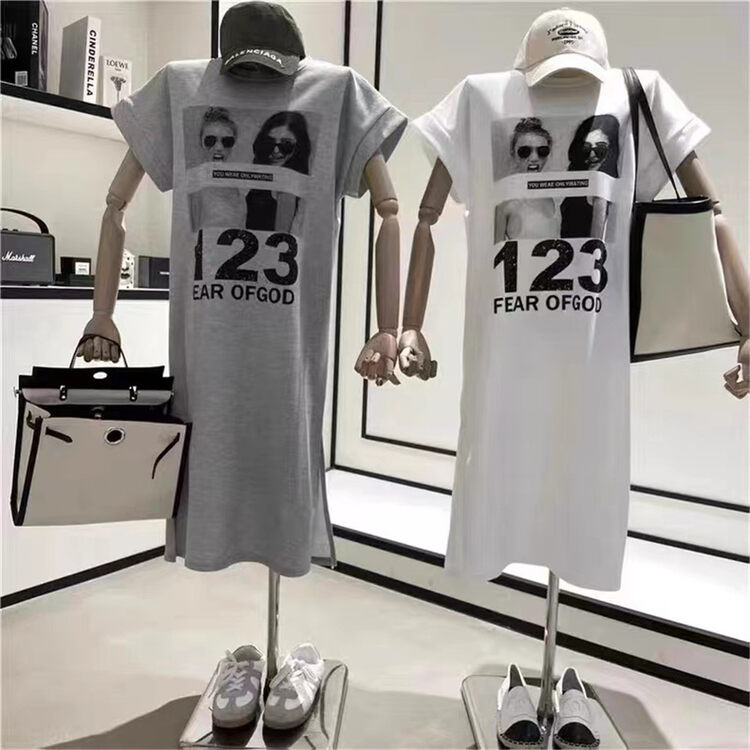 [Hebe] Korean print Pullover dress 258 # XYJ