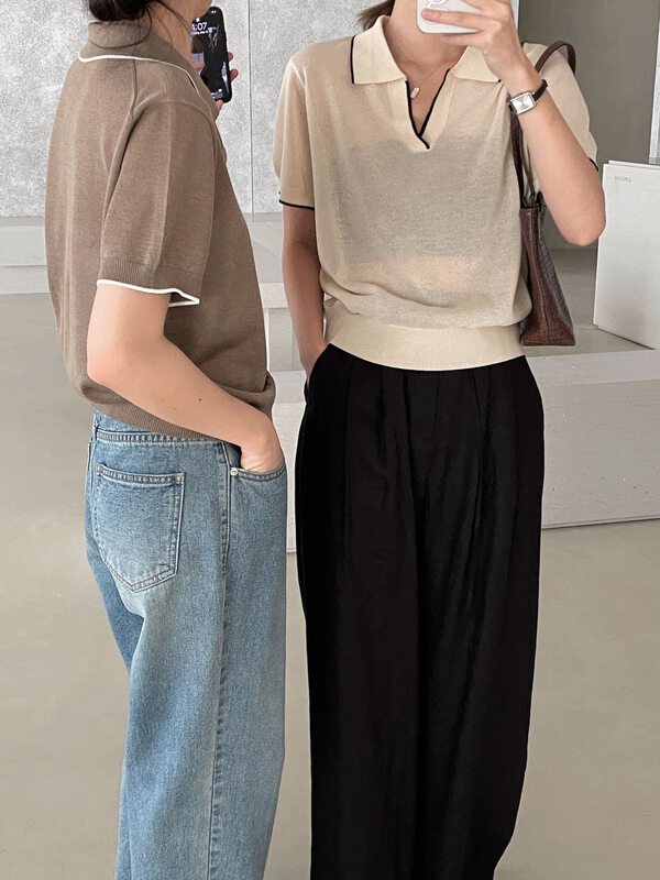 Original price 66.55! Superfine hemp silk yarn in 7 colors [clear space] Korean simple and versatile sweater 31877# cqw