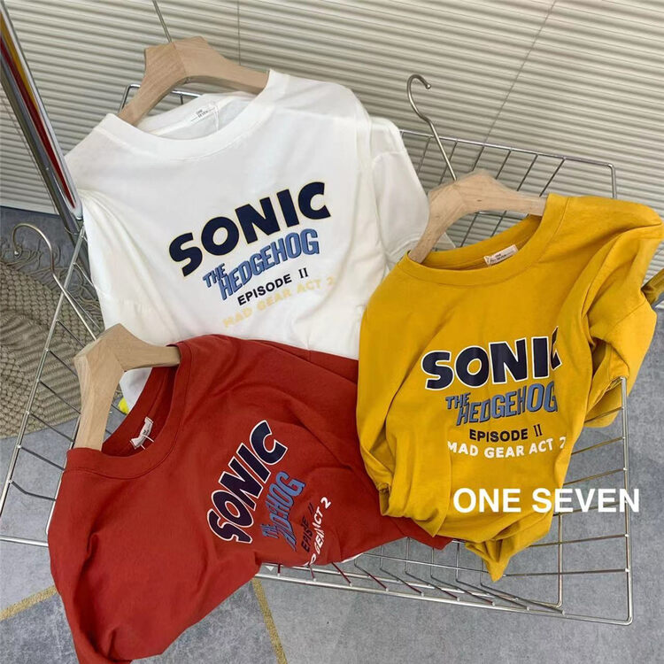 [one seven] loose letter print versatile short sleeve T-shirt 5165\xyy