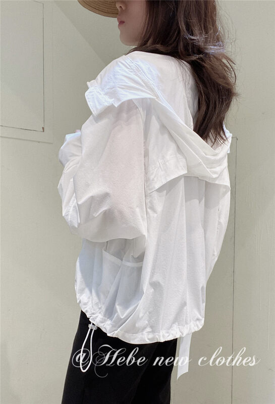 [Hebe] Korean hooded loose sunscreen shirt ys1-616# XYJ