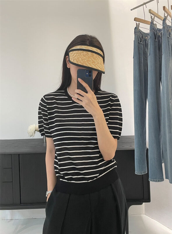 [clean space] casual simple and versatile fashion striped sweater 31762 \cls