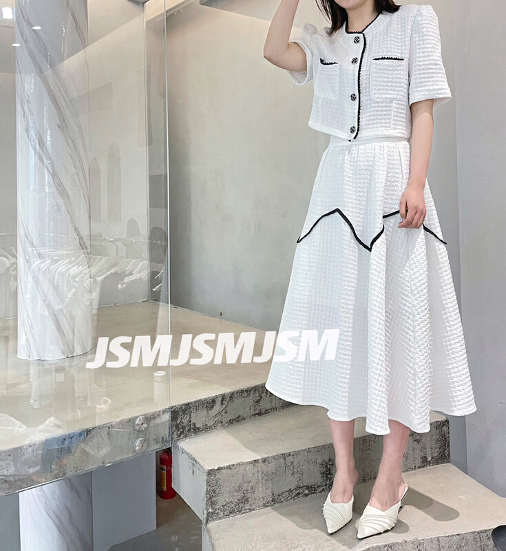 [JSM] temperament fashion blouse + ladies' versatile skirt set jsm-6610# LSL