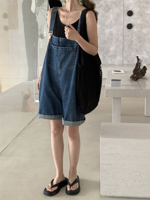 [clean space] Korean casual age reducing denim suspenders 32622# cqw
