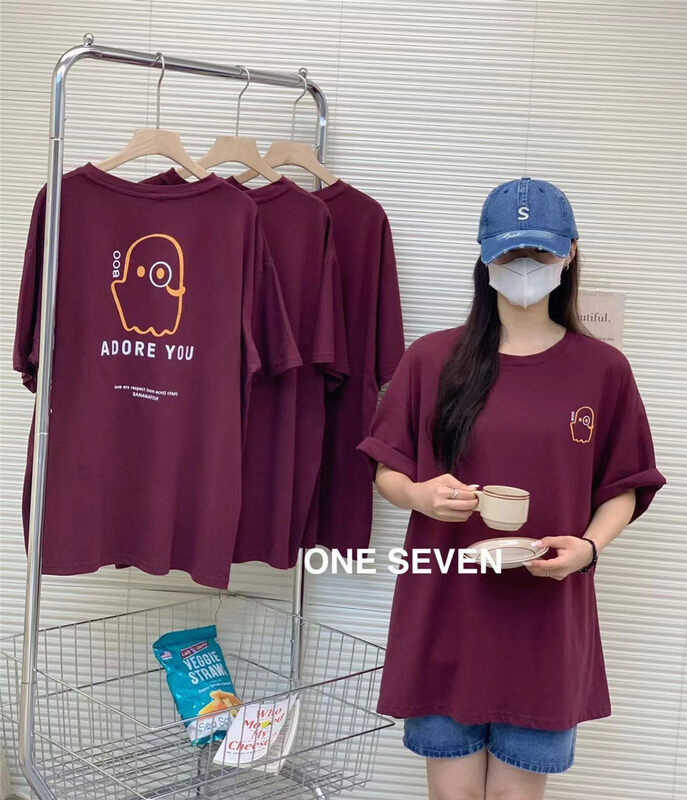 【ONE SEVEN】休閒簡約寬鬆舒適百搭短袖T恤  5133#  XYY