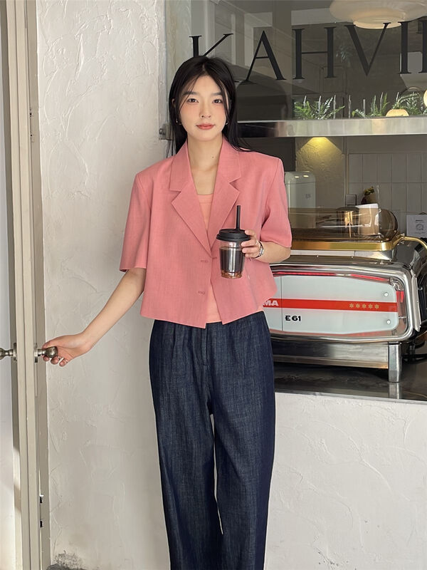 [clean space] Korean style short side button suit 31369 \cls